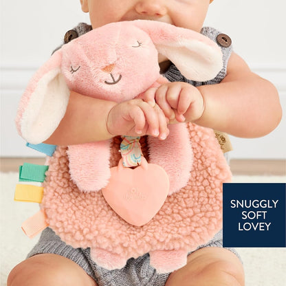 - Itzy Lovey Including Teether, Textured Ribbons & Dangle Arms; Features Crinkle Sound, Sherpa Fabric and Minky Plush; Bunny
