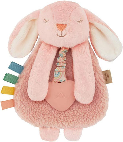 - Itzy Lovey Including Teether, Textured Ribbons & Dangle Arms; Features Crinkle Sound, Sherpa Fabric and Minky Plush; Bunny
